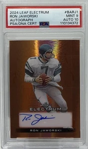 Ron Jaworski Auto PSA 9/10 -2024 Leaf Electrum Bronze /20 -“Jaws” -Eagles- Pop 1 - Picture 1 of 9