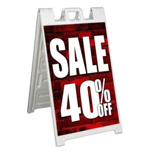 SALE 40% OFF Signicade 24x36 Aframe Sidewalk Sign Banner Decal DISCOUNT SPECIAL - Picture 1 of 9