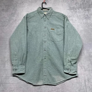 Vintage Woolrich Hemd Herren Large Grün Baumwolle Langarm Kragen Button-Down - Bild 1 von 9