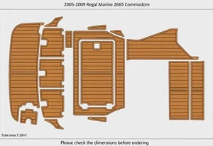 2006 Regal 2665 Commodore Cockpit Swim Platform EVA Pads Foam Teak Deck flooring - Foto 1 di 22