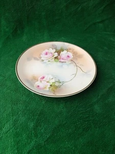 Vintage PSAG Bavaria Hand painted Porcelain Floral Plate 8" Germany - Imagen 1 de 4