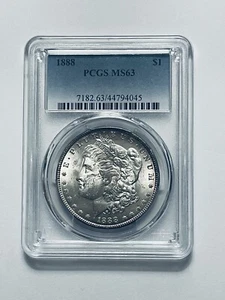 1888 Morgan Silver Dollar PCGS MS63 - Picture 1 of 12