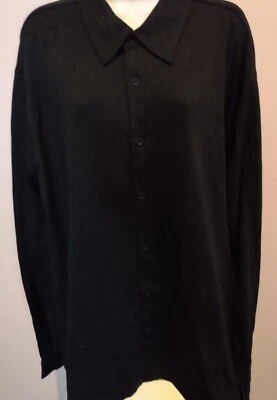 NWT Vintage Y2K 90s J Ferrar Mens XL Shirt Black Stretch Modern Fit Casual/Dress - Image 1 of 4