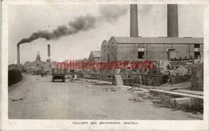 REAL PHOTO POSTCARD COLLIERY & BRICKWORKS, NOSTELL, (NEAR WAKEFIELD), WEST YORKS - Picture 1 of 2