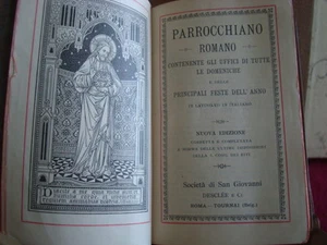 PARROCCHIANO ROMANO CONTENENTE UFFICI DI TUTTE LE DOMENICHE-ED. PREGIATA 1931 - Picture 1 of 3