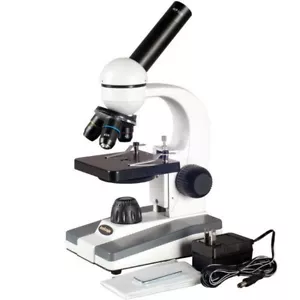 Microscopio compuesto biológico portátil AmScope 40X-1000X para estudiantes de ciencias - Imagen 1 de 4