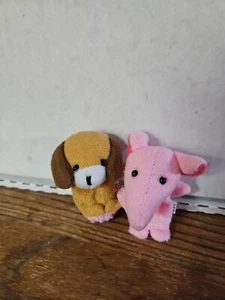 Lot Of 2 Finger Puppets Dog & Pink Envelope - Picture 1 of 4