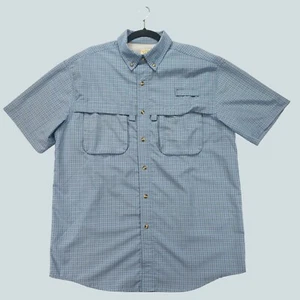 L.L. Camisa de pesca al aire libre ventilada Bean para hombre manga corta a cuadros talla M - Imagen 1 de 10