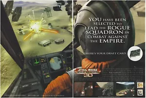 Star Wars: Rogue Squadron 3D Print Ad/Poster Art PC Big Box - Picture 1 of 4