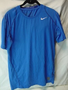NIKE PRO BLUE WORKOUT SHIRT - MENS SIZE MEDIUM - Picture 1 of 4
