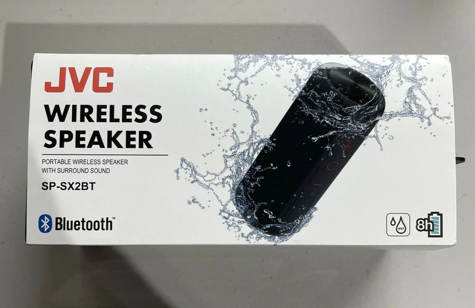 JVC waterproof speaker SP-SX2BT wireless portable Bluetooth with surround sound - Image 1 of 4