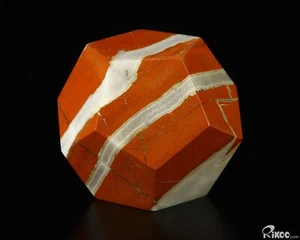 2,4 Zoll roter Jaspis handgeschnitzt Kristall geometrisch solide Skulptur, Kristallheilung - Bild 1 von 6