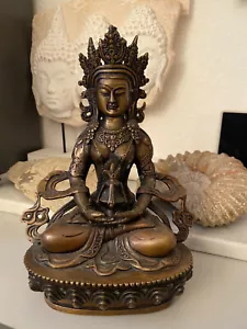 Medizinbuddha - alt - Bronze/Kupfer ? - Bild 1 von 3