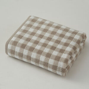 Checked Pattern Cotton Towels for Bathroom Bath Towel Hand Towel Quick Dry
