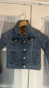 Levi’s Kid’s Trucker Denim Blue Jacket Small S/P/CH 5 Yrs Snap Closure - Picture 1 of 7
