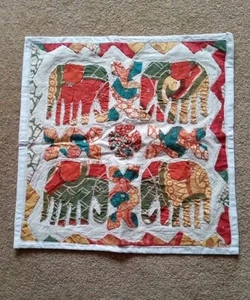 Handmade Elephant Cushion Cover New 15.5 X15.5 Ins Orange, Home Decor, Bohemian - Picture 1 of 8