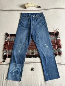 Levi's LVC 701 Selvedge Womens Jeans 30 30 50's Repro Distressed Made 2022 Talon - Imagen 1 de 22