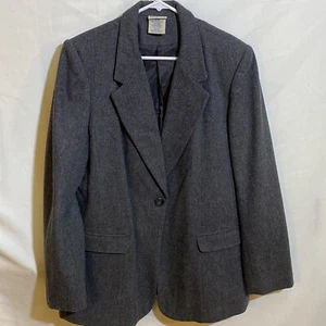 WHITE STAG GRAY Blazer/Jacket 100% WOOL Size 12 Vintage - Picture 1 of 8