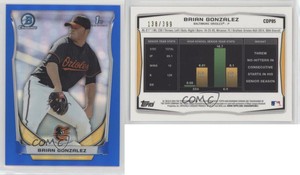 2014 Bowman Draft Chrome Blue Refractors /399 Brian Gonzalez #CDP85