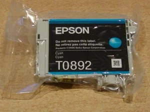 ORIGINAL EPSON T0892 TO892 Cyan (blau) Patrone ORIGINAL Vac' versiegelt MONKEY Tinte - Bild 1 von 3