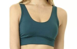 Avia Womens Twisted Back Low Support Sports Bra Size M Dk. Green
