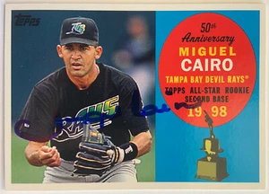 Miguel Cairo Devil Rays Signed 2008 Topps 50th Anniversary All Rookie #AR105 COA - Picture 1 of 2