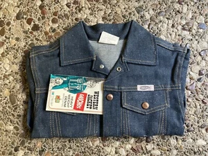 VIntage 1970s Gauchos Western Jean Jacket Denim K Mart Small Kids 8-10 NWT - Picture 1 of 3
