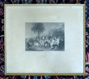 Grabado de acero antiguo fugitivos griegos según C. Eastlake grabador J. Goodyear 1846 - Imagen 1 de 8