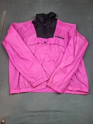 Vintage Ocean Pacific Windbreaker Adult Medium Pink Lightweight Snap Pocket Zip - Image 1 of 4