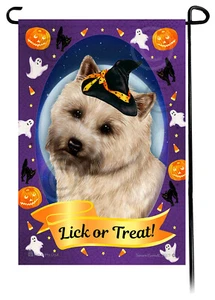 Halloween Garden Flag - Wheaten Cairn Terrier - Picture 1 of 1