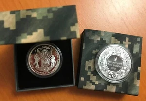 ¡Nuevo! UCRANIA, PLATA 1 OZ - 10 HRYVEN 2024 "Arcángel Miguel" Pixel, militar - Imagen 1 de 4