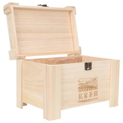  Cofanetto Tisana Scatola The Piccola Cassapanca in Legno Contenitore Per Il Tè - Immagine 1 di 4