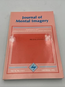 Vintage RARE 1992 Journal Of Mental Imagery Vol 16, No. 3+4 V6 - Bild 1 von 6