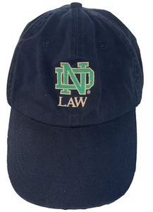 NotreDame Law ND GreenGold Interlocked on Navy Hat Cap 2006 Reunion Strap Buckle - Picture 1 of 10