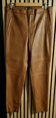Kunstlederhose von Zara, Gr.XL cognacbraun neu - Bild 1 von 4