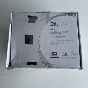 Grifo de bañera y ducha Origin 21 Veda función única negro mate devolución en tienda - Imagen 1 de 9