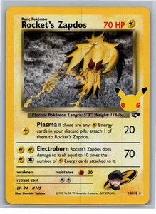 Rocket's Zapdos Classic Collection Celebrations: Classic Collection 15/132 NM - Picture 1 of 2