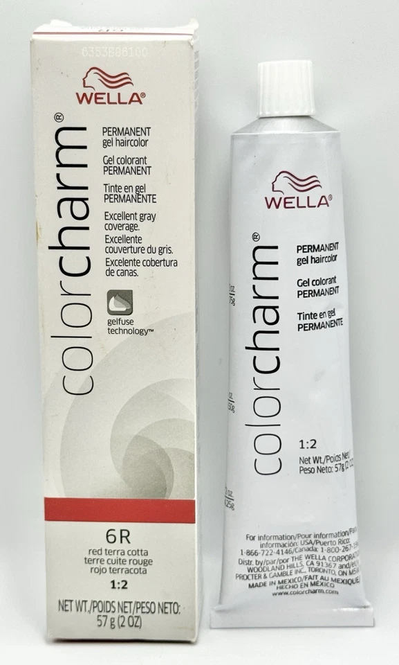 Wella Color Charm GEL Permanent Tube Haircolor - 6r Red Terra Cotta