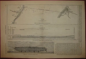 INGLÉS CANAL TÚNEL, DOVER, CALAIS FRANCE, HARPER’S SEMANAL 1875 - Imagen 1 de 1
