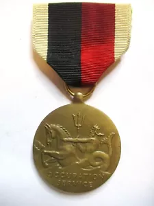 Medaglia vintage seconda guerra mondiale, servizio occupazione marina statunitense, medaglia nastro e scatola - Foto 1 di 8
