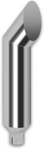4" Inlet 8" Outlet 36" Long Miter Angle Cut Diesel Smoker Chrome Exhaust Stack - Picture 1 of 7