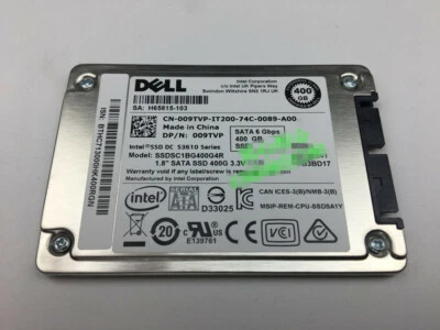DELL INTEL 400GB MLC USATA 1.8 INCH S3610 MU 6G SOLID STATE DRIVE SSDSC1BG400G4R - Image 1 of 3