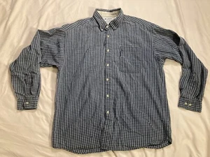 Columbia Sportswear Company XL Blue Plaid 100% Cotton Button Up LongSleeve Shirt - Picture 1 of 8