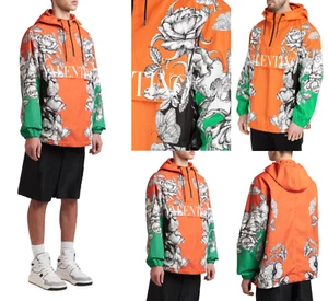 VALENTINO Chaqueta con Capucha Abrigo Parka de Viento Abrigo Anorak Abrigo Chaqueta con Capucha Blusa S - Imagen 1 de 22