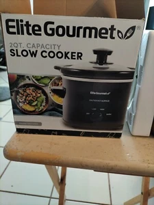 Nuova pentola a cottura lenta Elite Gourmet MST239X 2 quarti con coperchio in vetro - Foto 1 di 6