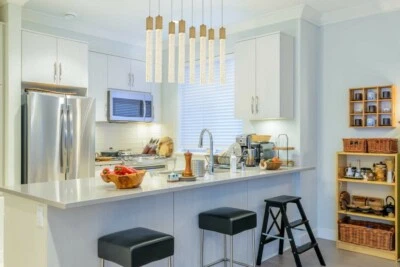 Lámpara colgante de cristal lámpara moderna isla de cocina o comedor Foto 1 de 4