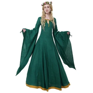 Renaissance Medieval Women Fancy Dress Halloween Gothic Witch Costume Cosplay - Picture 1 of 4