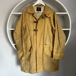Men's NIGEL CABOURN Waxed Beeswax Yellow Fishing Coat Size 50 - Picture 1 of 9