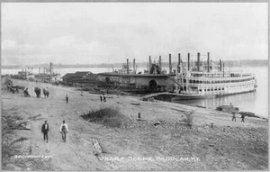 Kentucky. Paducah, wharf scene, steamboats, Early 1900s, Photo Reproduction - Picture 1 of 1