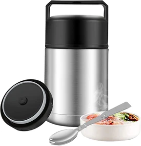 Soup Thermos for Adults, 27Oz Thermos for Hot Food, Wide Mouth Stainless Steel F - Picture 1 of 12